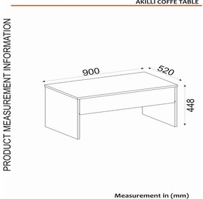 Măsuță de cafea Akinu (Travertin) . 1101352