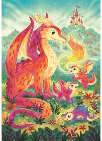 Dragon Family Puzzle Clementoni de 60 piese