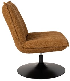 Fotoliu galben ocru cu tapițerie din stofă bouclé Jax – White Label