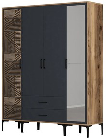 Dulap de haine Kiara PTR (Nuc + antracit). 1088511