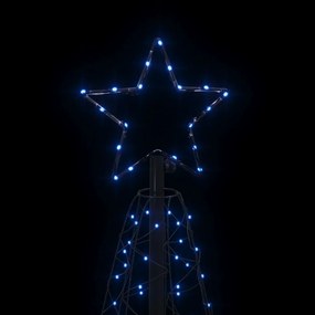 Brad de Craciun conic, 200 LED-uri, albastru, 70x180 cm 1, Albastru, 180 x 70 cm, Becuri LED in forma zigzag