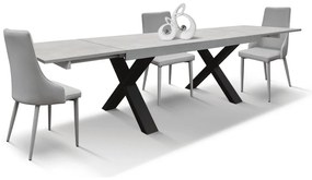 Scaun Molino, piele ecologica, structura metalica - NEGRU