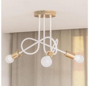 Lustră aplicată OXFORD 3xE27/15W/230V aurie/albă