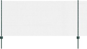 vidaXL Gard cu Stâlp Verde 1 x 50 m Oțel și PVC