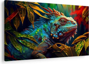 Tablou - Iguana colorată (90x60 cm)