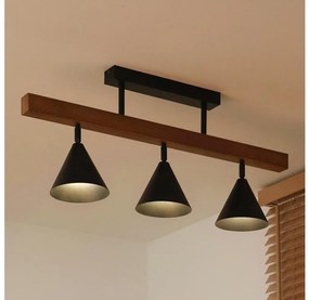 Duolla - Lustră aplicată IRONLINE 3xG9/3W/230V pin/stejar/negru