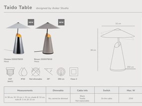 Veioza, Lampa de masa design geometric, abajur directionabil Taido maro
