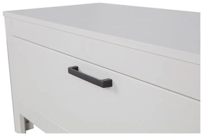 Comodă TV gri deschis din lemn de pin 120x45x40 cm Bonk – WOOOD