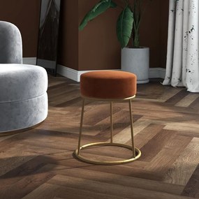 340259 vidaXL Taburet rotund, maro, catifea