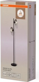 Osram - Lampă de podea DECOR SMOKE 2xE14/12W/230V negru/gri fumuriu