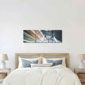 Tablou cu Tower Bridge (cu ceas) (90x30 cm)