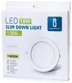 Corp de iluminat LED încastrat Aigostar ULTRATHIN LED/18W/230V 4000K alb