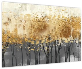 Tablou - Copaci aurii (90x60 cm)