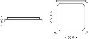 BRILAGI - LED plafonieră cu dimmer FALCON SLIM LED/50W/230V alb/bej + telecomandă