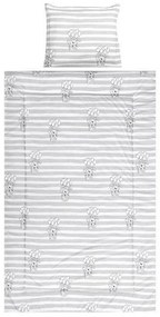 Lorelli - Lenjerie 3 piese Cosy , Striped, din Bumbac, 150x100 cm, Gri