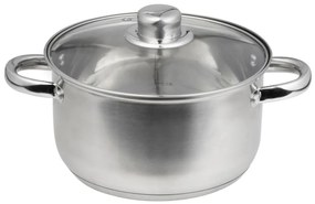 Oala inox cu capac 24cm, 5.8L, Santo