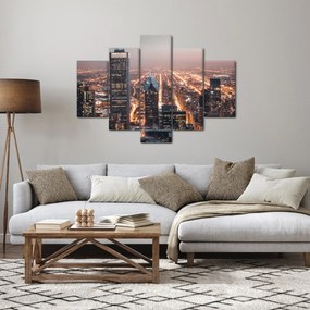 Tabloul cu metropolă luminată (150x105 cm)
