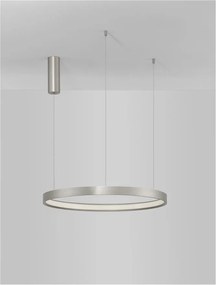 Lustra LED suspendata design modern circular PERRINE D-60cm argintie