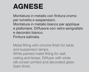 Plafoniera cu sticla efect grafic AGNESE