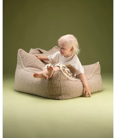 Fotoliu puf pentru copii maro deschis cu tapițerie din țesătură bouclé Chair – Wigiwama