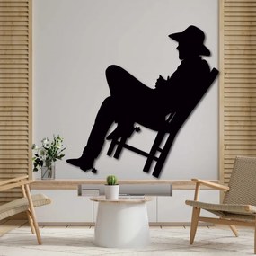 Tablou elegant din lemn pe perete - COWBOY | SENTOP