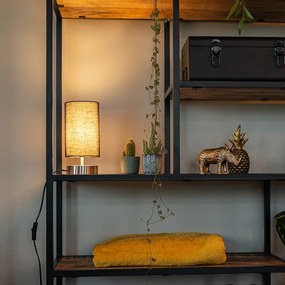 Lampă de masă modernă neagră cu oțel - Milo 2