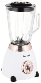 Blender Laretti LR-FP7310, 500W, 1.5 l, Lame din otel inoxidabil, 2 viteze + puls, Mecanism de blocare, Alb
