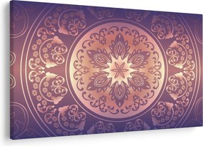 Tablou - Mandala pe gradient violet (90x60 cm)