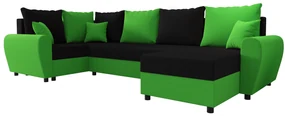 Colțar în formă de U Fleur Long (Verde + Negru) (S). 1061959