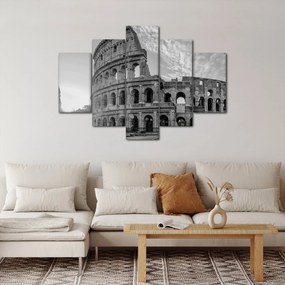 Tablou - Colosseum din Roma, alb-negru (150x105 cm)