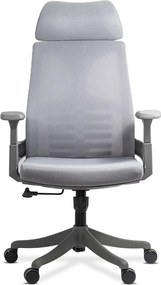 Scaun ergonomic din mesh cu suport lombar si tetiera SYYT 9514 gri
