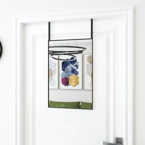 Oglinda pentru usa, negru, 40x60 cm, sticla si aluminiu 1, Negru, 40 x 60 cm