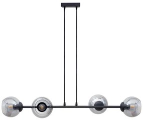 Lustră pe cablu LATIL 4xE27/60W/230V negru