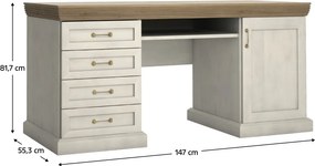 Masă PC, pin nordic / stejar sălbatic, ROYAL B1.