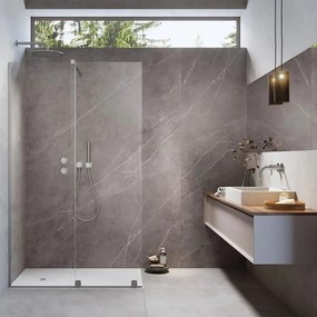 Paravan de dus tip Walk-in Radaway Furo nichel periat-transparent 90 cm sticla securizata 8 mm stanga
