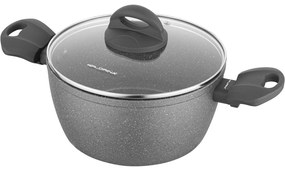 Oală cu capac Florina pentru inducție și gazLava Stone MG, 16 cm, 1,2 l, diam. 16 cm