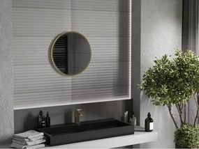 Mexen Loft oglindă rotundă pentru baie 40 cm, ramă aurie - 9850-040-040-000-50