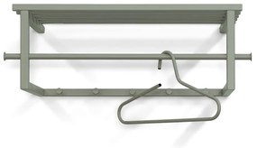 Cuier de perete verde prăfuit cu raft din metal 76 cm Marco – Spinder Design