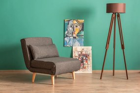 Canapea Extensibilă cu 1 Loc Folde Single, Gri Inchis