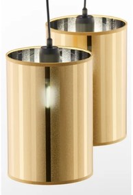 Jupiter 2091 - Lustru suspendat pe cablu CORTINA 2xE27/15W/230V, auriu/negru