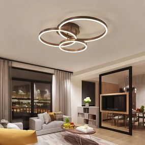 Lustra LED Cu Telecomanda, Elit's Esn5185-3 CF, 160w, Maro Coffee