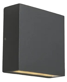 Lampă de perete exterioară gri închis IP54 cu LED 2 lumini - Otan