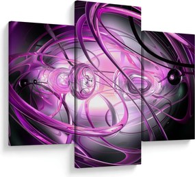 Tabloul cu abstracție frumoasă în violet (90x60 cm)