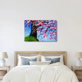 Tablou - Cireș înflorit - pictură (90x60 cm)