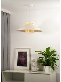 Lustră pe cablu RIO Duolla RATTAN 1xE27/15W/230V d. 45 cm bej/ratan