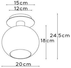 Plafonieră Lucide 74114/01/02 MARIUS 1xE27/40W/230V auriu