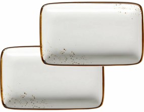 Mäser Set tavă din 2 piese Pintar Puncte maro alb21 x 13 x 3 cm