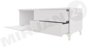 Set 2 mese TV Clea XI W Double (Alb + lucios Alb) (cu iluminat LED albastru). 1106201