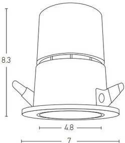 Spot LED incastrabil Trimless 10W D-7cm