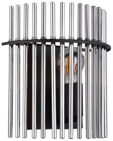 Aplica de perete, Metal Negru, Sticla Fumurie, GORLEY 15698W GL